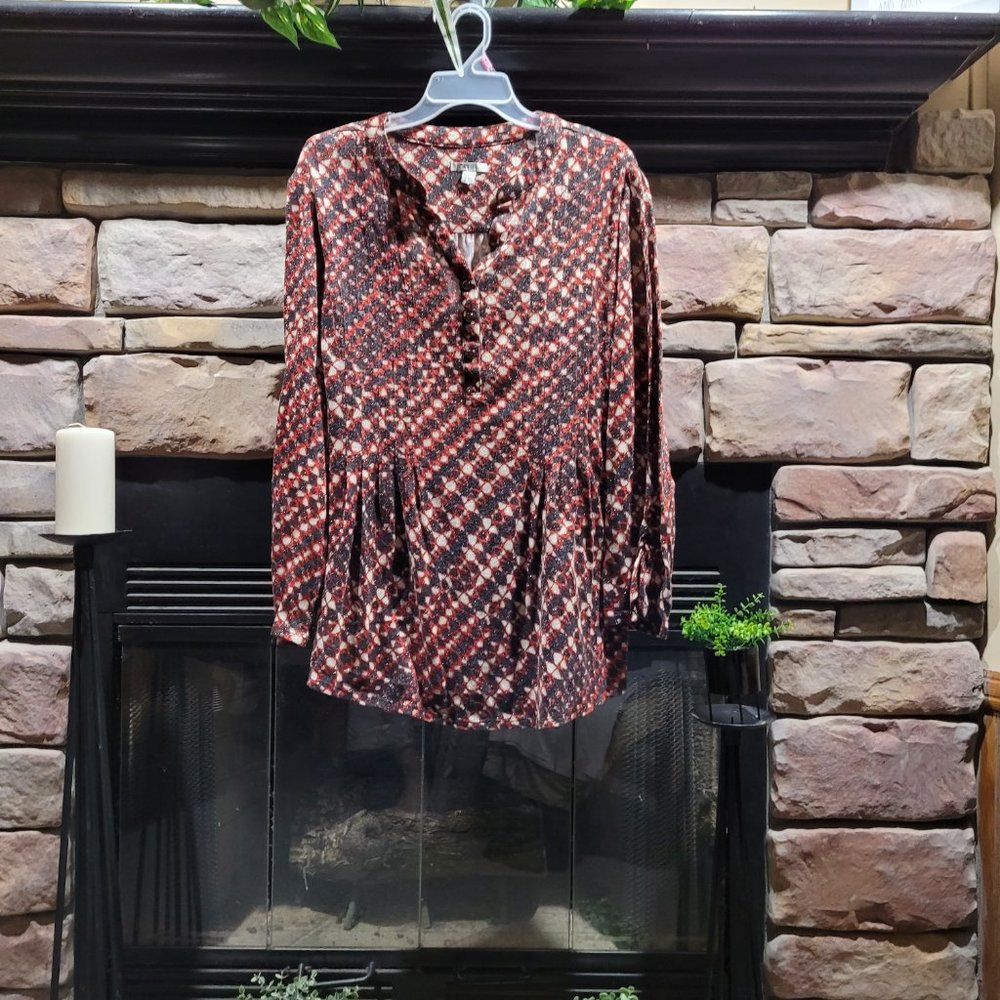 Cato abstract 70's vibe blouse Size 22/24W